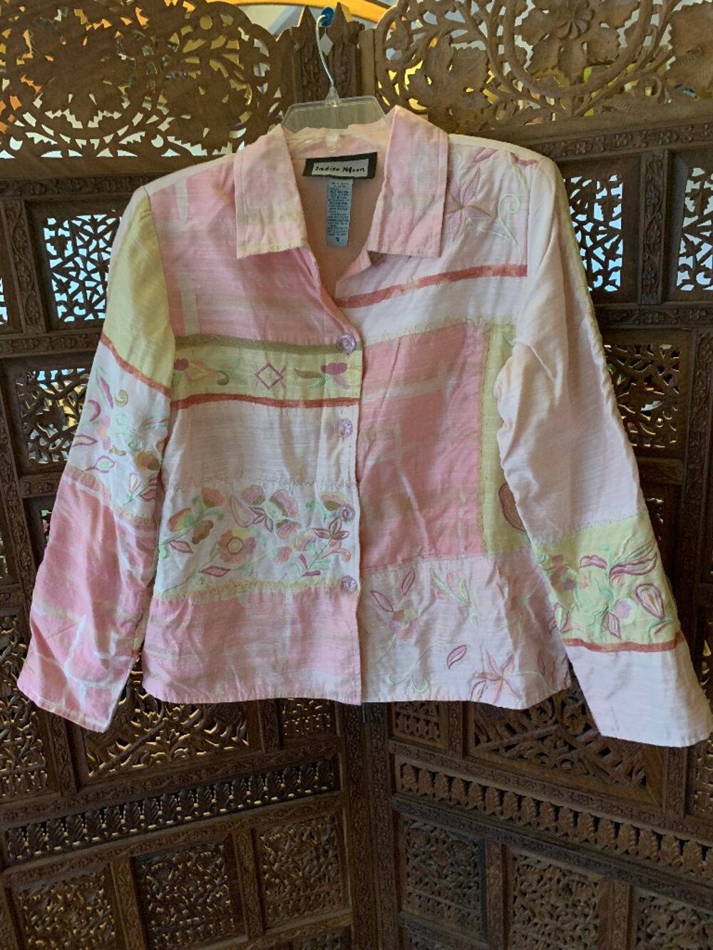 Indigo Moon lined pink jacket size Small